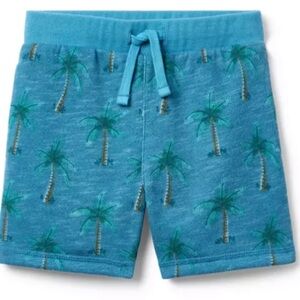 NWT Palm Tree Print Kids Terry Cloth Shorts by Janie and Jack